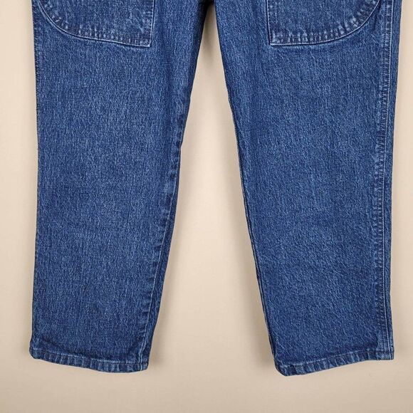 J. Crew High Rise Patch Pocket Straight Leg Jean Retro Cropped Blue Size 26P - Picture 3 of 10